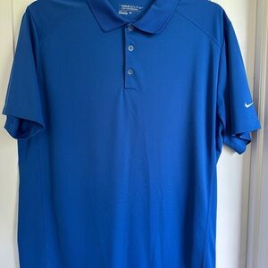 Nike Blue Performance Polo Shirt Classic Design